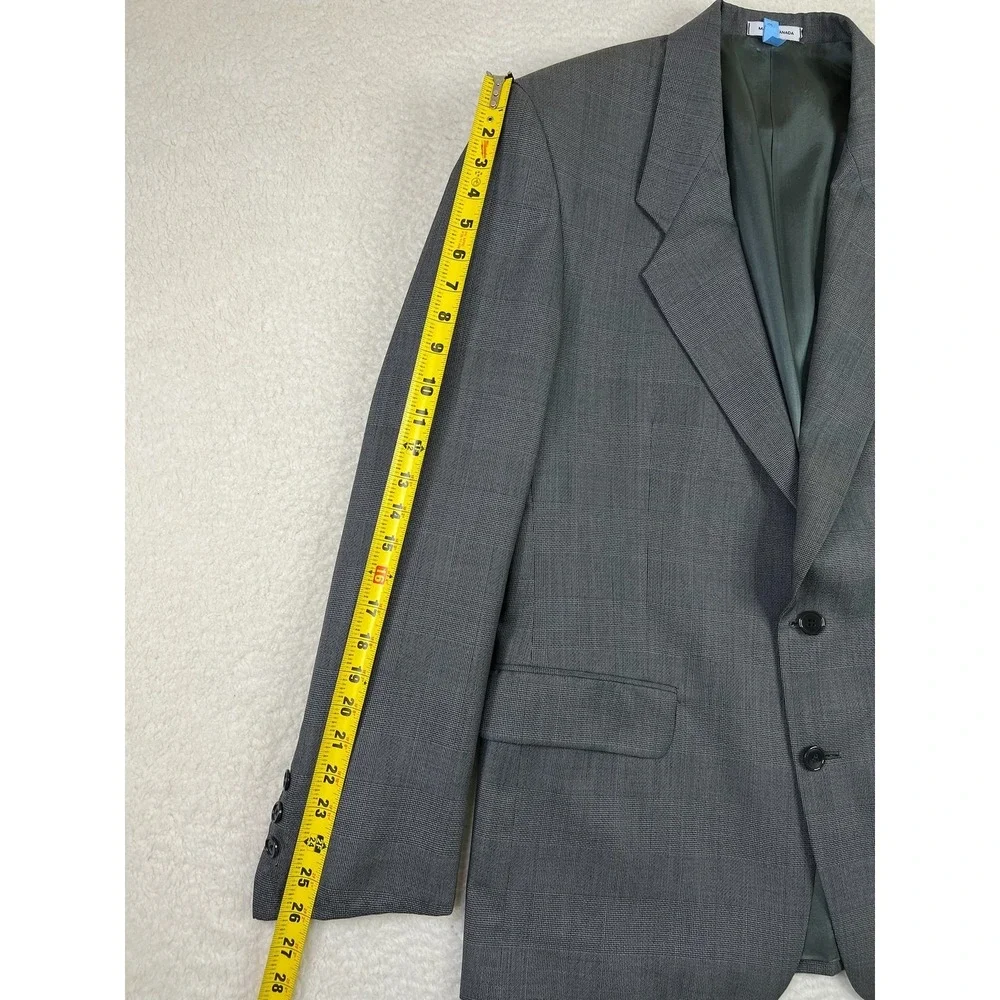 Yves‎ Saint Laurent Blazer Mens 42R Gray Plaid Wool Blend Sport Coat Dillard's